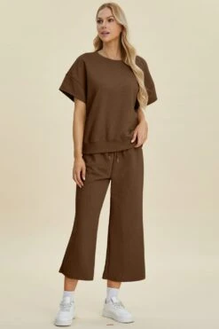 Double Take Full Size Texture Round Neck Top And Pants Set -Sydney So Sweet 3207730c 2539 4d11 819d 291e7e740318 Max