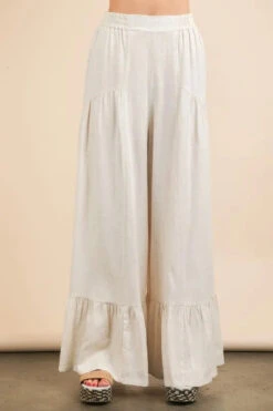VERY J Palazzo Elastic Waist Comfy Pants