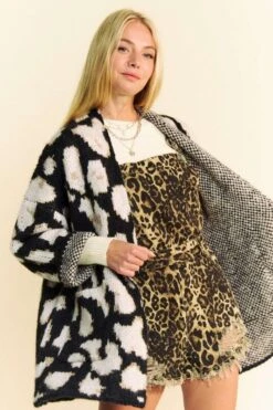 Davi & Dani Leopard Open Front Long Sleeve Cardigan -Sydney So Sweet 32d9b479 1bf7 46e2 a7e1 790d14366577 Max