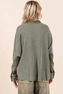 Mittoshop Mineral Washed Plaid Button Down Shacket -Sydney So Sweet 3541d3a3 4bb3 40d1 aa77 b075388335e7 Min