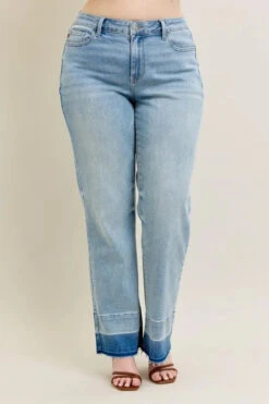 Judy Blue Full Size Mr Release Hem Wide Leg Jeans Plus Size -Sydney So Sweet 37c7cf14 a2da 4cf2 8f71 791bb7089537 Max Origin