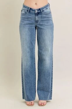 Judy Blue Full Size V - Front Baggy Jeans Plus Size
