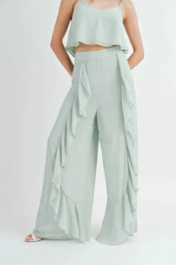 MABLE Crop Cami And Ruffled Wide Leg Pants Set -Sydney So Sweet 38e2b6be61a74bb58a01db97acf7d7e3 Max Origin
