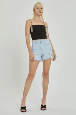 RISEN Full Size High Rise Distressed Detail Denim Shorts -Sydney So Sweet 39ffa0c1 6db6 474b ae31 413643bd4d7b Max