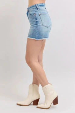 Judy Blue High Waist Western Embroidery Detail Cut Off Denim Shorts -Sydney So Sweet 3b6b3567bda444bcaeaf1f7f3d81bb31 Max Origin