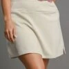 Umgee Full Size Mid-Rise Skort With Pockets Plus Size