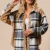 BiBi Curved Hem Sequin Plaid Button Up Shacket -Sydney So Sweet 3c84093e 724d 41ef afee 0584b9565f0f Max