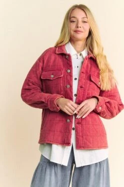 Davi & Dani Quilted Button Down Shacket With Chest Pockets -Sydney So Sweet 3ce95c06 74d2 4754 977d ac85db940bad Max
