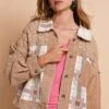 POL Corduroy Jacquard Patchwork Button Up Jacket -Sydney So Sweet 3d156258 2ebe 4813 8968 3d285dcbcf33 Max