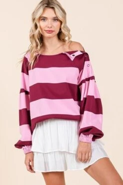 Mittoshop Striped Snap Shoulder Long Sleeve T-Shirt -Sydney So Sweet 421c0ddf e3ff 47c7 af44 1a97b42a30fd Min