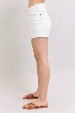 Judy Blue Full Size High Waist Double Roll Cuff Denim Shorts Plus Size -Sydney So Sweet 43188c7f d919 44d5 80df b3e98899e439 Max Origin