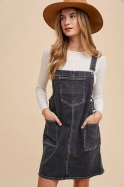 Annie Wear Wide Strap Denim Overall Dress With Pockets -Sydney So Sweet 44cf8f15 35b1 4e2e 84d6 410cd7c228c4 Min