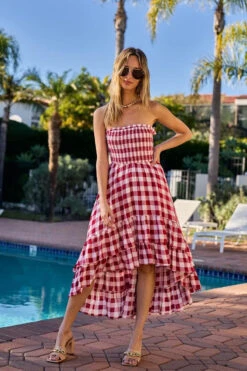 BiBi Smocked Body Off Shoulder Check Dress -Sydney So Sweet 450dd7afc8f243bbad1535b84a962673 Max Origin