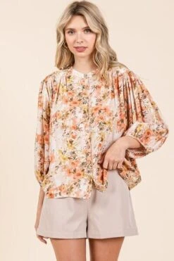 Mittoshop Flower Print Batwing Sleeve Button Down Blouse -Sydney So Sweet 459de3fc 5931 4238 ae60 43a566e12631 Min