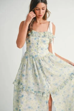 MABLE Floral Printed Shoulder Strap Midi Dress -Sydney So Sweet 46ceadb739e94edba7168ce2ea0e7e5b Max Origin