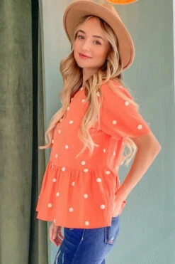 And The Why Pom Pom Polka Dots Short Sleeve Top -Sydney So Sweet 4849cab73e4f419c8673b32a03ad13c0 Max Origin