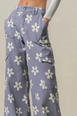 BiBi Flower Printed Side Pocket Wide Pants -Sydney So Sweet 488a095c367c4670bc62cfcff476004e Max Origin