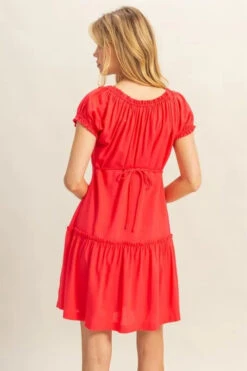 HYFVE Ruched Frill Tiered Short Sleeve Mini Dress -Sydney So Sweet 489ba575 0460 4bef 973a ae76b1b11ce1 Max Origin