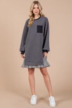 Ces Femme Striped Patchwork Round Neck Terry Sweatshirt Dress -Sydney So Sweet 4904afef 4cbe 4d6b 8b6d 5ff4d8cb56da Min