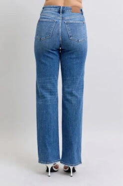 Judy Blue Full Size High Waist V-Front Vintage Wash Straight Jeans Plus Size -Sydney So Sweet 4aaff90c74344f219bbc56ad082e1117 Max Origin