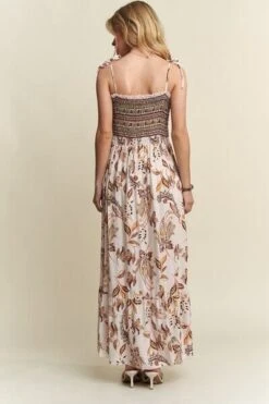 ADORA Smocked Printed Square Neck Tie Shoulder Cami Dress -Sydney So Sweet 4d086e31 ba93 45d3 a8c6 d1cf16762e0c Min