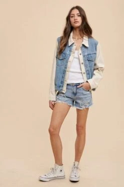 Annie Wear Collared Neck Double Placket Denim Jacket -Sydney So Sweet 5287a9b6 c0d3 4783 a254 45eb2ccb8316 Max