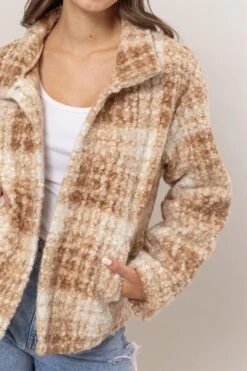 HYFVE Plaid Collared Neck Boucle Jacket With Pockets -Sydney So Sweet 53c7f67f 5948 41b3 984d 204b6712c1ad Max