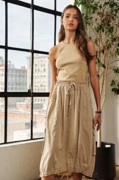 ADORA Drawstring Sleeveless Washed Dress 11 ADORA Drawstring Sleeveless Washed Dress -Sydney So Sweet 56320173 5148 4fa0 9042 702cd87fddcb Min