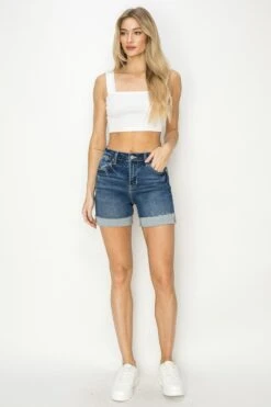 RISEN High Rise Cuffed Denim Shorts -Sydney So Sweet 56ec08cc 3fb5 48a6 8f5f fadefcc1337e Max