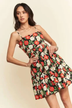 Davi & Dani Floral Scalloped Cutout Back Mini Dress -Sydney So Sweet 571c232621ca4228a71dc9f56a462e57 Max Origin