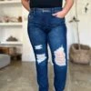 Judy Blue Full Size High Waist Rigid Magic Heavy Destroy Straight Jeans -Sydney So Sweet 57493c55 52fc 4272 aa84 21d1f810322b Max