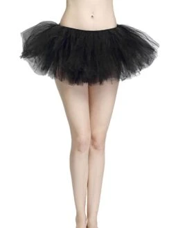 Adult Size Women's 5 Layer Tutu Skirt For Running, Dress-Up, Dance, Costumes -Sydney So Sweet 5L Black 1