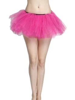 Hot Pink - 5 Layer Tutu Skirt For Running, Dress-Up, Costumes