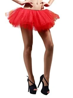 Adult Size Women's 5 Layer Tutu Skirt For Running, Dress-Up, Dance, Costumes -Sydney So Sweet 5L Red 1