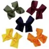 5 Pack Of 4.5" Grosgrain Fall Fun Seasonal Colors Girls Hair Bows -Sydney So Sweet 5PackSolid4FallFunc 1