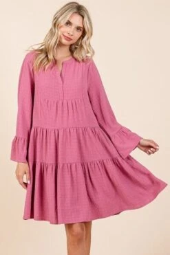 Mittoshop Tiered Notched Flare Sleeve Dress -Sydney So Sweet 5b843fa3 55ba 4e3d 9464 09bd1ff5ff63 Min