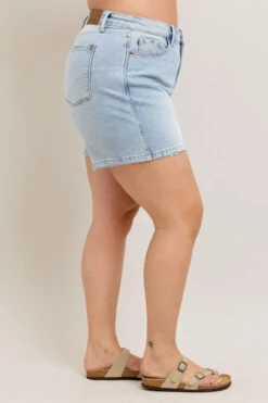 Judy Blue Full Size Frayed Hem High Rise Denim Shorts With Pockets Plus Size -Sydney So Sweet 5d46d1f5 7aee 4c23 9d98 7c083825b685 Max