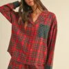 Annie Wear Contrast Plaid Long Sleeve Top And Shorts Set -Sydney So Sweet 5d873482 3e93 4a95 a244 b05c6c1ef258 Max