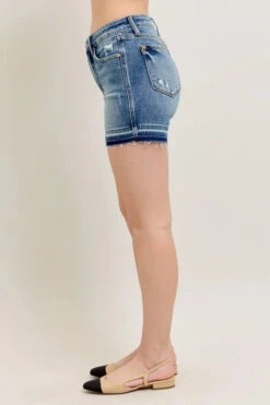 Judy Blue Mr Tummy Control Vintage Wash Release Hem Shorts -Sydney So Sweet 5ddb0b3e88db4509a9bb2aba75973a0e Max Origin