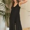 ADORA Black Textured Wide-Leg Jumpsuit -Sydney So Sweet 5e23b15e dd06 40d0 9036 6b9bf57f2012 Min