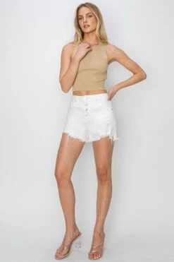 RISEN Button Fly Frayed Hem Denim Shorts -Sydney So Sweet 6229aaa0 97ef 418e a928 d9fb2deb6d4c Max