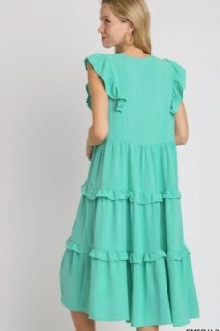 Umgee Full Size Ruffle Tiered Cap Sleeve Midi Dress Plus Size -Sydney So Sweet 62d8b11e 410d 49f4 8232 12f23ae0d27d Min