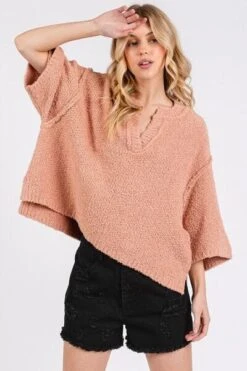 Mittoshop Side Slit Notched Drop Shoulder Sweater -Sydney So Sweet 630c8081 892f 4369 b3b5 d92b4affacd8 Min