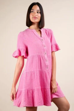 VERY J Plus Size Mineral Washed Woven Mini Dress -Sydney So Sweet 63e58f173bd6498f9802c1e53d351049 Max Origin