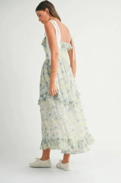 MABLE Floral Printed Shoulder Strap Midi Dress -Sydney So Sweet 6416f4e347c9477498ff2d3649ae61b6 Max Origin