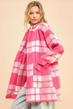Davi & Dani Plaid Open Front Drop Shoulder Longline Coat -Sydney So Sweet 66b8996e b2bd 4faa b033 f2a27eba7d59 Max