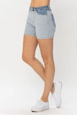 Judy Blue Full Size Color Block Denim Shorts -Sydney So Sweet 67636561 af63 4be2 836a 4b320bee2697 Max