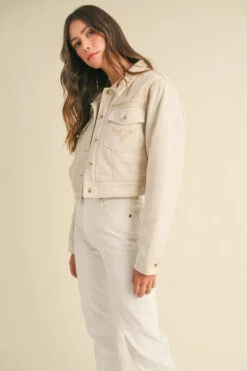 MABLE Embroidered Quilted Cropped Jacket -Sydney So Sweet 67d2a7ea1d324267a675b20048c5aee0 Max Origin