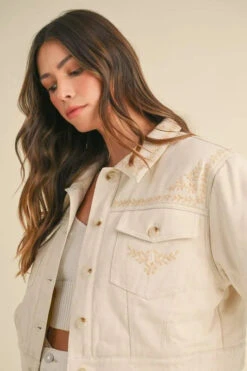 MABLE Embroidered Quilted Cropped Jacket -Sydney So Sweet 68604565b5754c74a1647d9daf3f90ef Max Origin