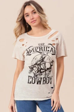 BiBi Cotton Slub Laser Top American Cow Boy Graphic -Sydney So Sweet 689b08ef58594377b23e72f53c7f1169 Max Origin